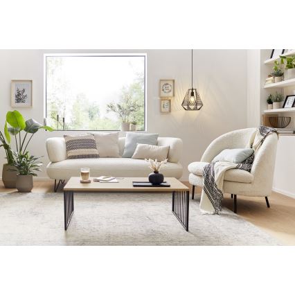 Eglo 424801 - Kafijas galdiņš AUKSIDE 53,5x100 cm brūns/melns