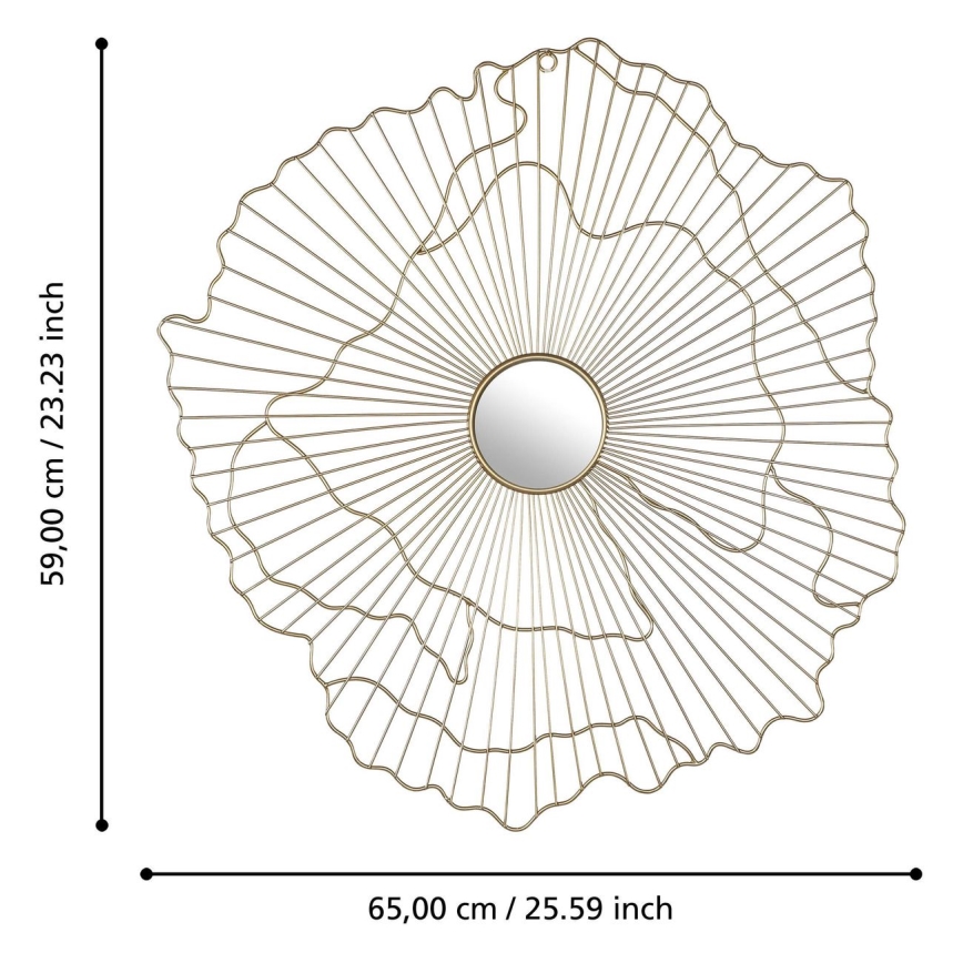 Eglo - Sienas spogulis 59x65 cm zelta