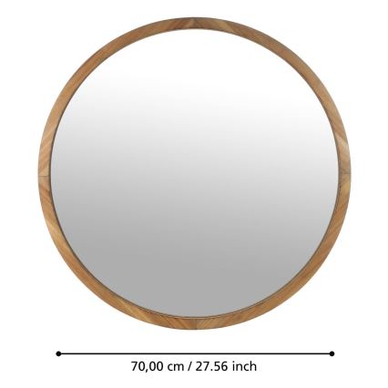 Eglo - Sienas spogulis d. 70 cm brūna