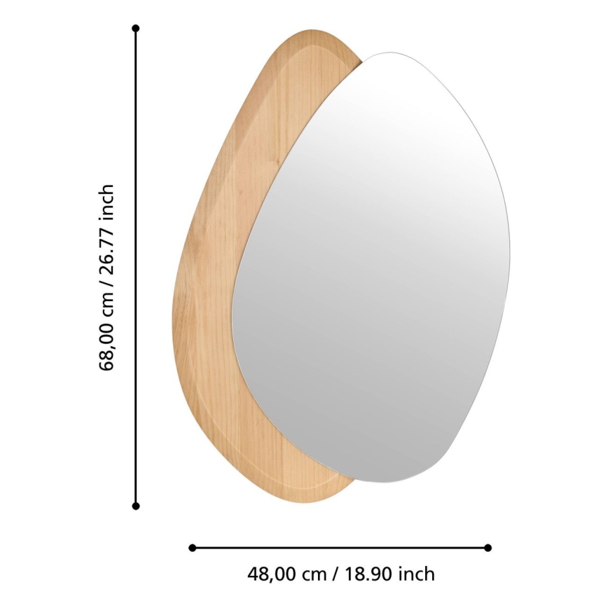 Eglo 425049 - Sienas spogulis LIOMA 68x48 cm egle/bēšs