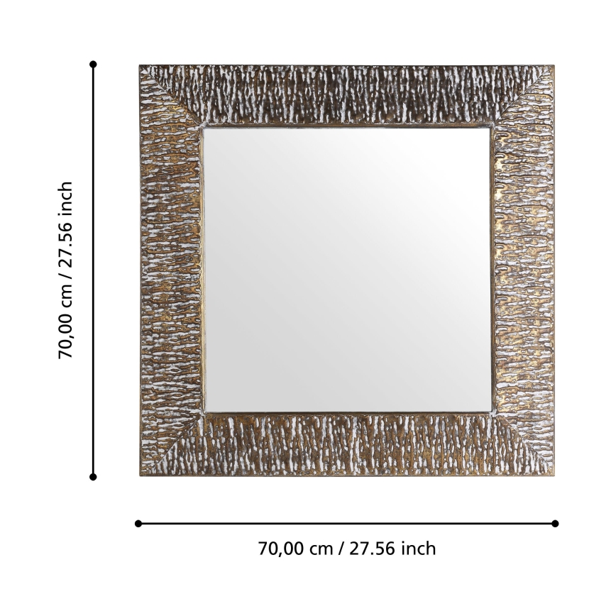 Eglo 425075 - Sienas spogulis TOAMASINA 70x70 cm bronzas krāsā