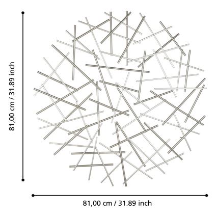 Eglo -  Sienas dekorācija d. 81 cm matēts hroms