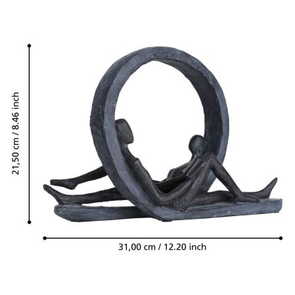 Eglo - Metāla rotājums 21,5x31 cm sveķi