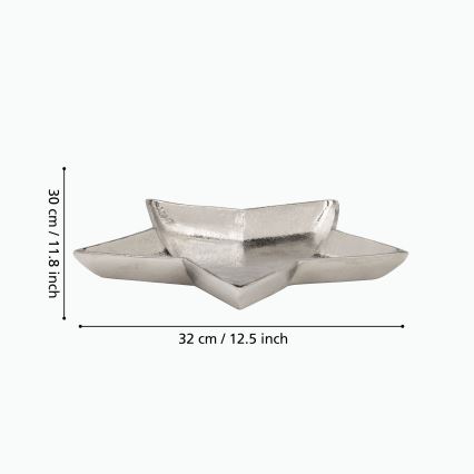 Eglo 427425 - Dekoratīvā paplāte AMBOLOSY 30x32 cm sudraba