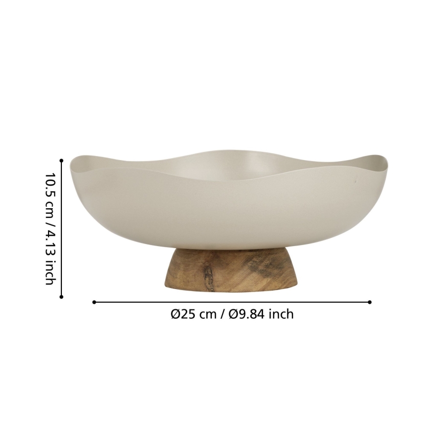Eglo - Dekoratīva paplāte d. 25 cm bēša