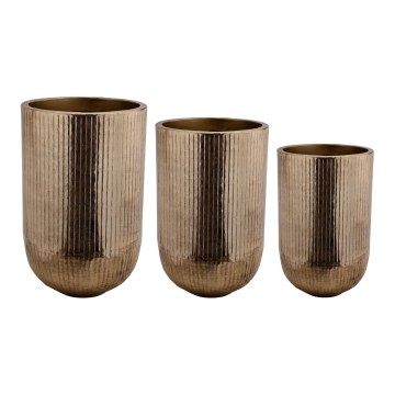 Eglo 428097 - Komplekts 3x metāla vāzes OKAYAMA 77x51 cm, bronzas krāsā