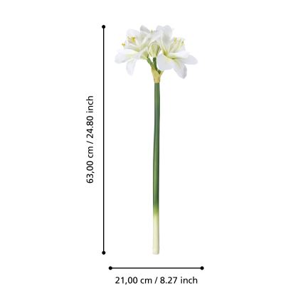 Eglo - Mākslīgā puķe 63 cm balta