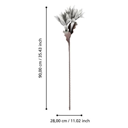Eglo - Mākslīgā puķe 90 cm pelēka