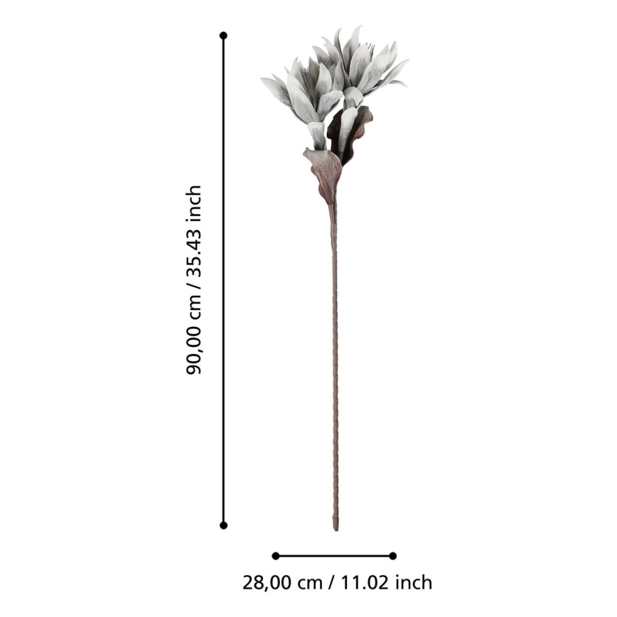 Eglo - Mākslīgā puķe 90 cm pelēka
