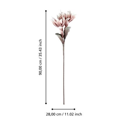 Eglo - Mākslīgā puķe 90 cm rozā