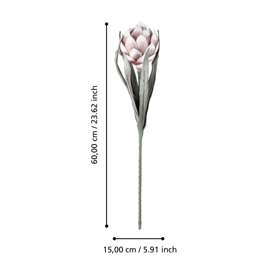 Eglo - Mākslīgā puķe 60 cm rozā
