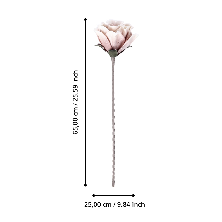Eglo - Mākslīgā puķe 65 cm rozā