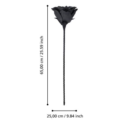 Eglo - Mākslīgā puķe 65 cm melna