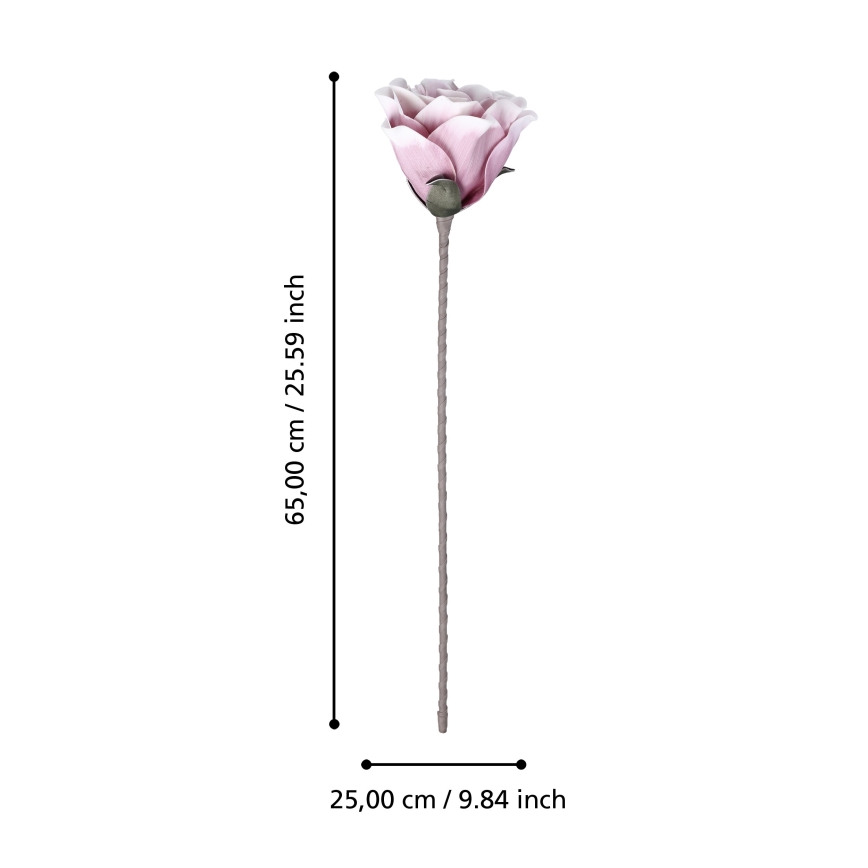 Eglo - Mākslīgā puķe 65 cm rozā