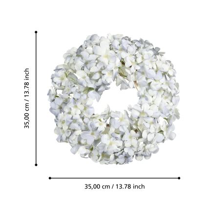 Eglo - Mākslīgo ziedu vainags d. 35 cm zila