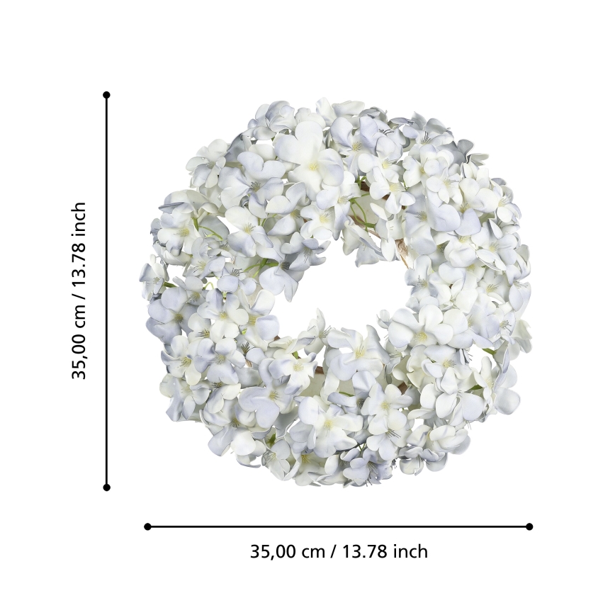 Eglo - Mākslīgo ziedu vainags d. 35 cm zila