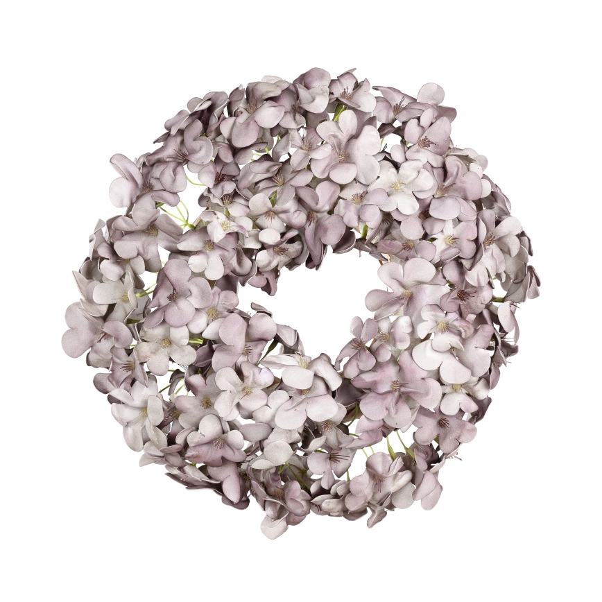 Eglo - Mākslīgo ziedu vainags d. 35 cm violeta