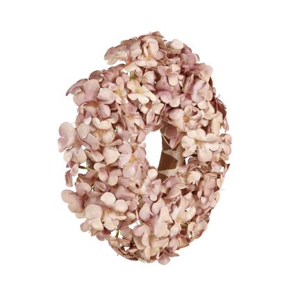Eglo - Mākslīgo ziedu vainags d. 35 cm rozā