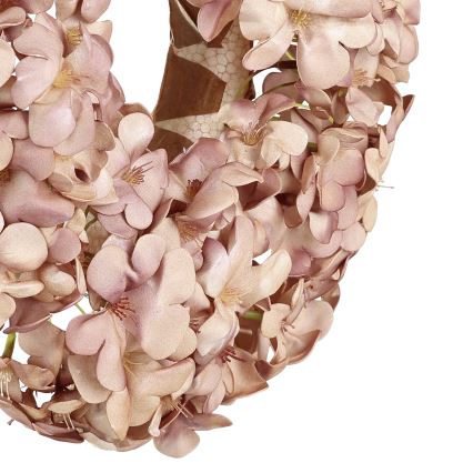 Eglo - Mākslīgo ziedu vainags d. 35 cm rozā