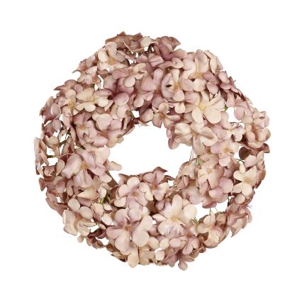 Eglo - Mākslīgo ziedu vainags d. 35 cm rozā