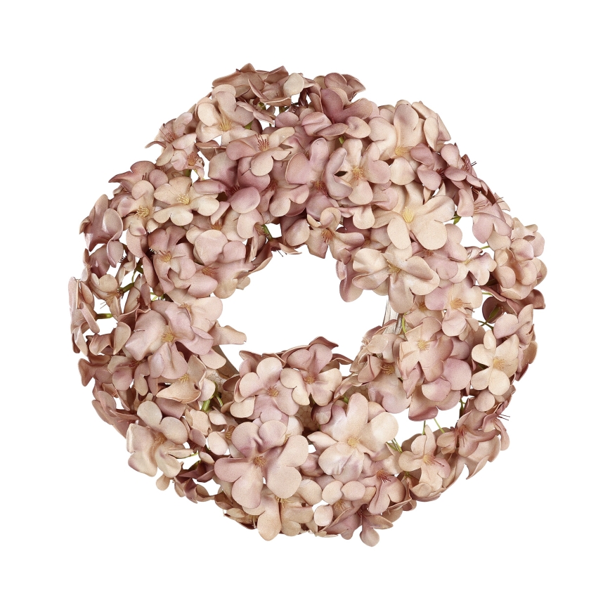 Eglo - Mākslīgo ziedu vainags d. 35 cm rozā