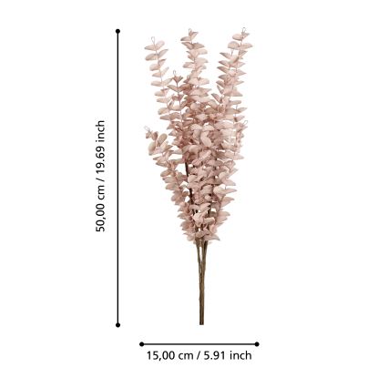 Eglo - Mākslīgā puķe 50 cm rozā