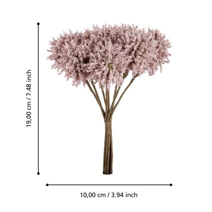 Eglo - Mākslīgā puķe 19 cm rozā