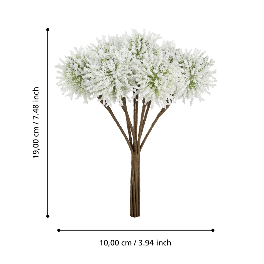 Eglo - Mākslīgā puķe 19 cm balta