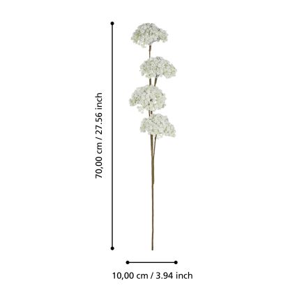 Eglo - Mākslīgā puķe 70 cm balta