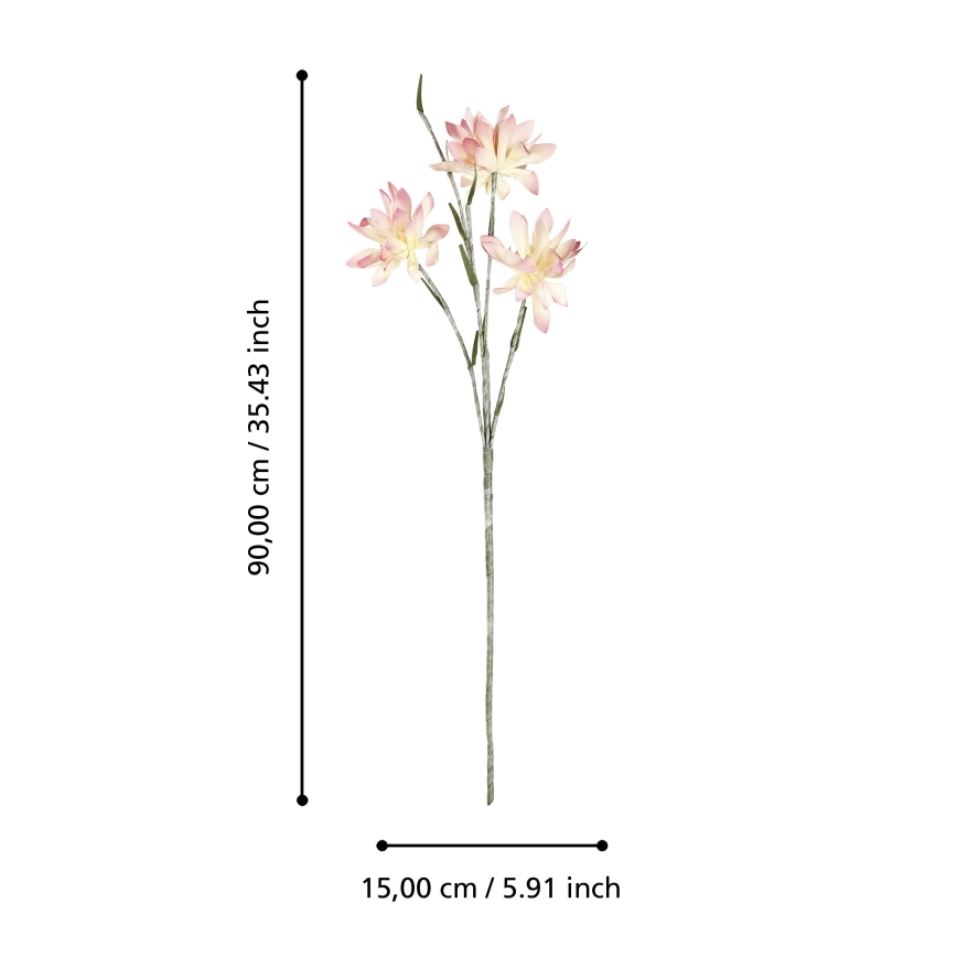 Eglo - Mākslīgā puķe 90 cm rozā