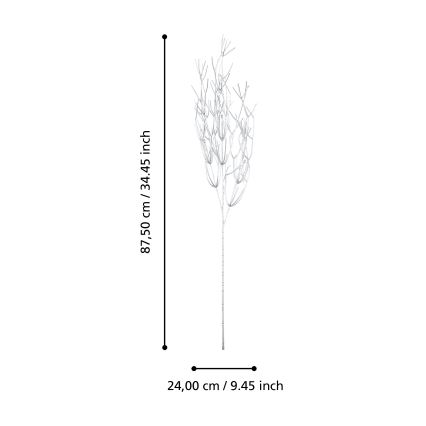 Eglo - Mākslīgā puķe 87,5 cm sudraba