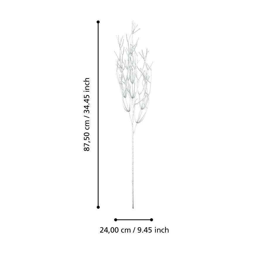 Eglo - Mākslīgā puķe 87,5 cm sudraba