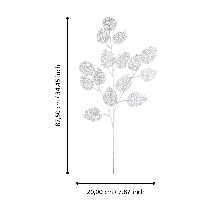 Eglo - Mākslīgā puķe 87,5 cm sudraba