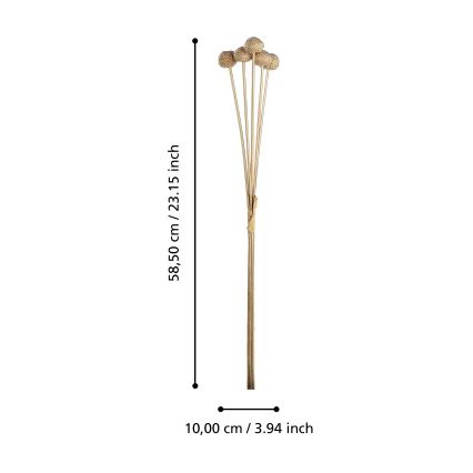 Eglo - Mākslīgā puķe 58,5 cm zelta