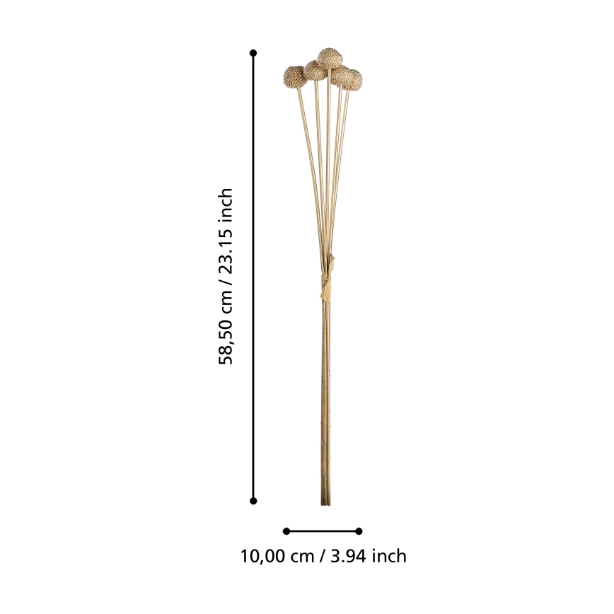 Eglo - Mākslīgā puķe 58,5 cm zelta