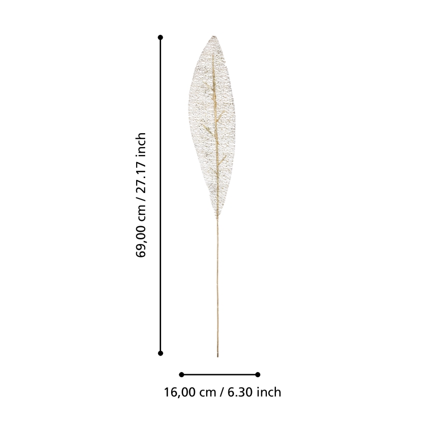 Eglo - Mākslīgā puķe 69 cm sudraba