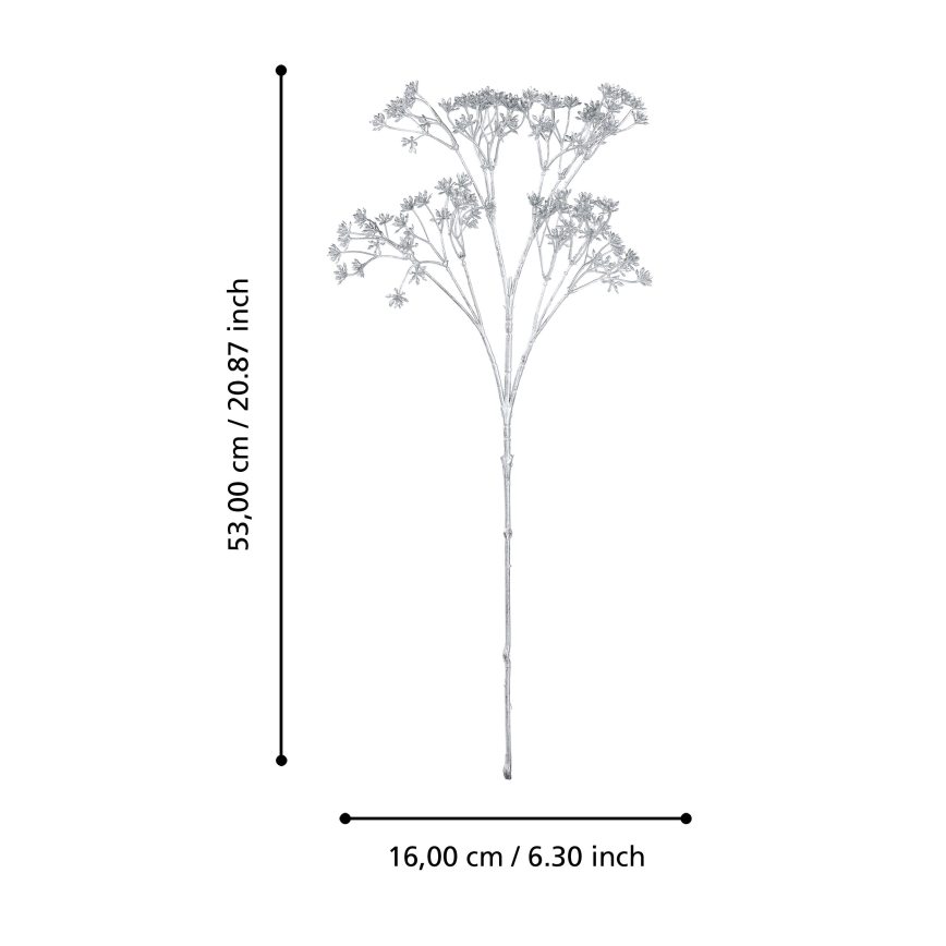 Eglo - Mākslīgā puķe 53 cm sudraba