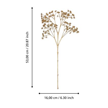 Eglo - Mākslīgā puķe 53 cm zelta