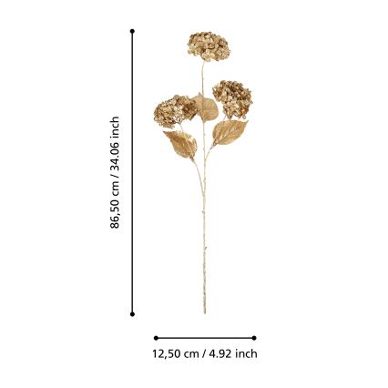 Eglo - Mākslīgā puķe  86,5 cm zelta