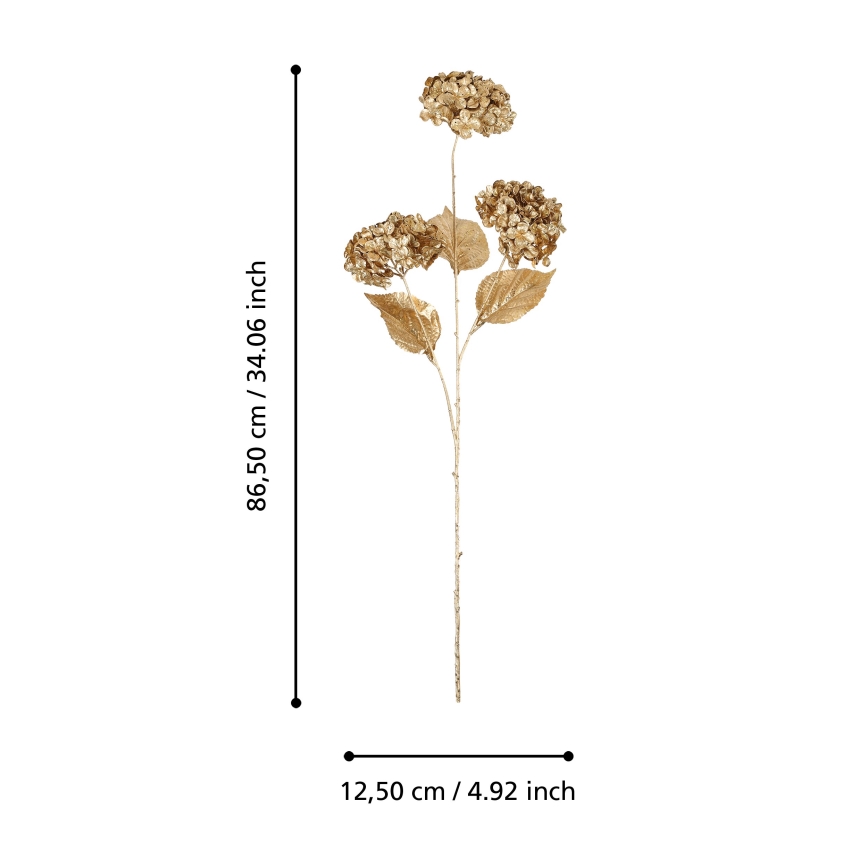 Eglo - Mākslīgā puķe  86,5 cm zelta