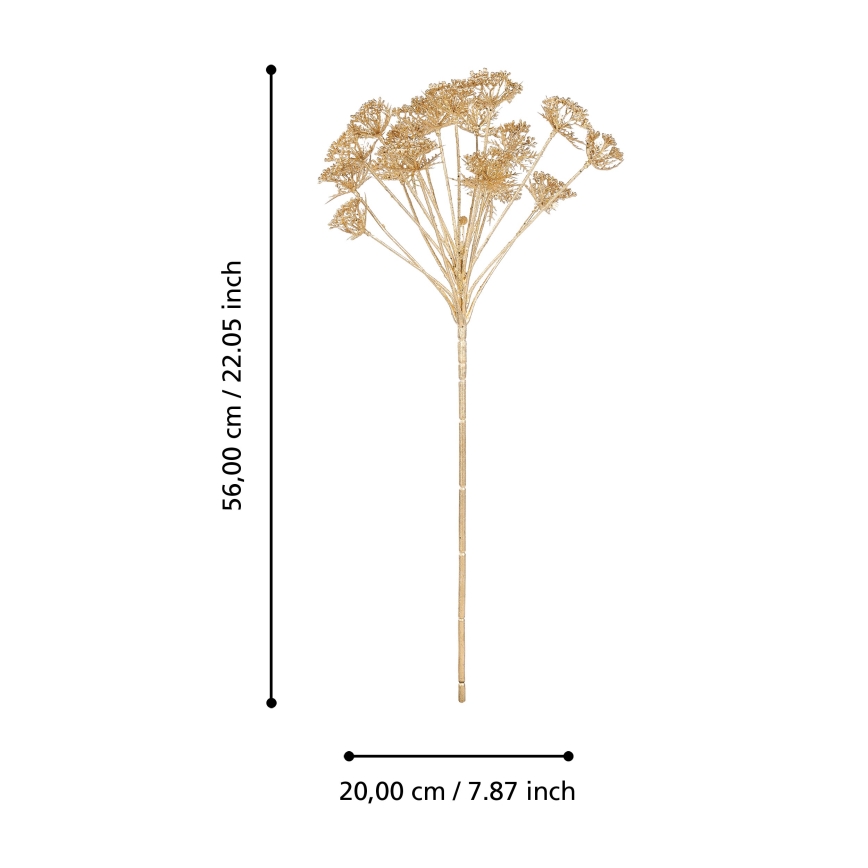 Eglo - Mākslīgā puķe 56 cm zelta