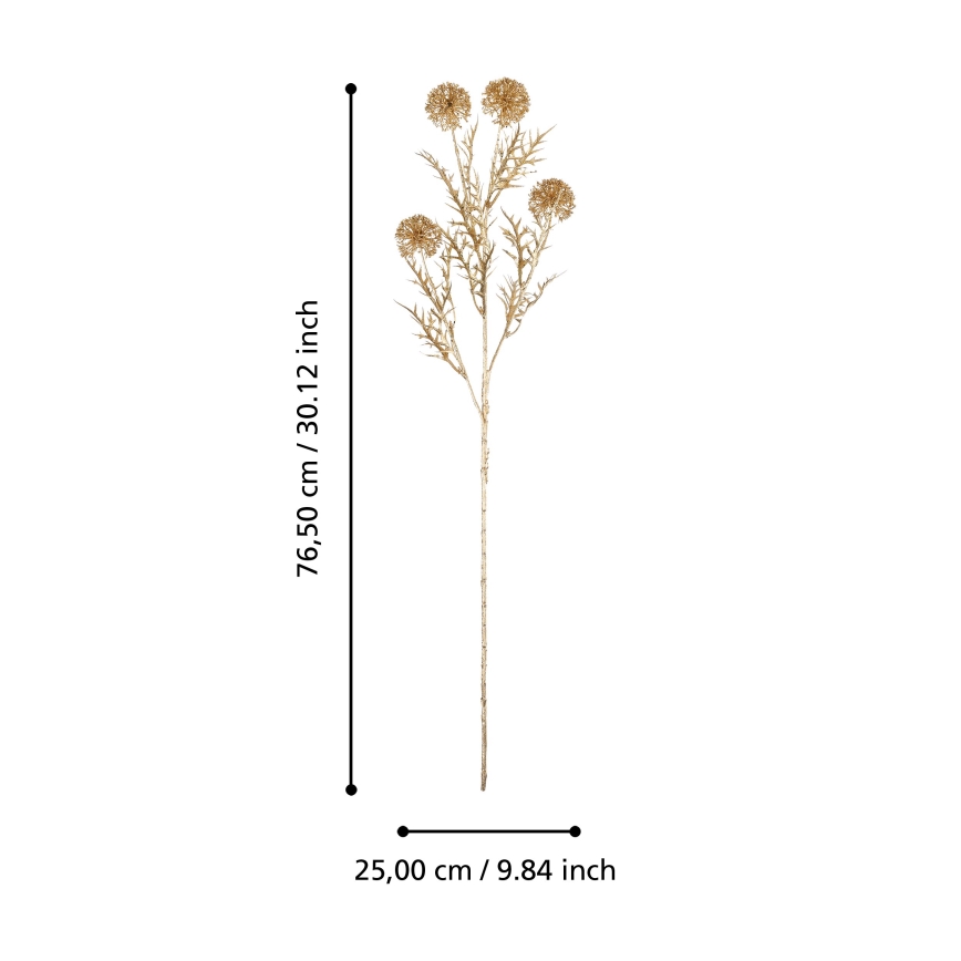 Eglo - Mākslīgā puķe 76,5 cm zelta