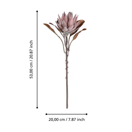Eglo - Mākslīgā puķe 53 cm rozā