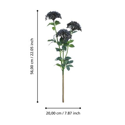 Eglo - Mākslīgā puķe 56 cm zila/zaļa