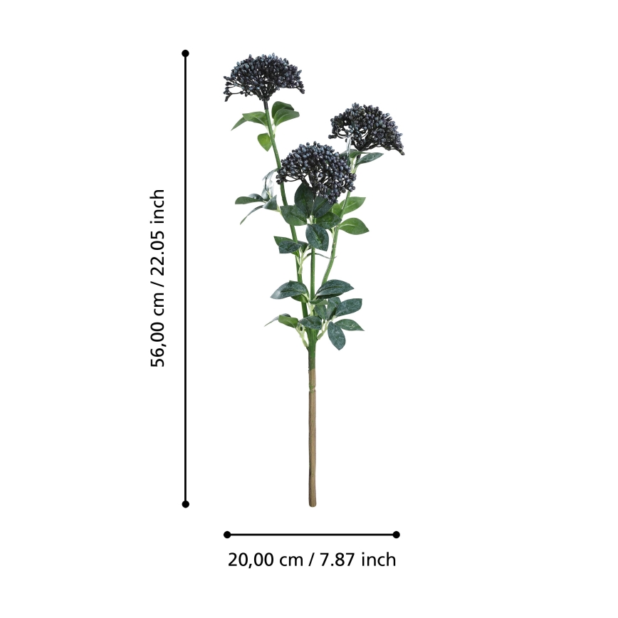 Eglo - Mākslīgā puķe 56 cm zila/zaļa