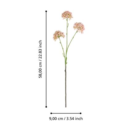 Eglo - Mākslīgā puķe 58 cm rozā