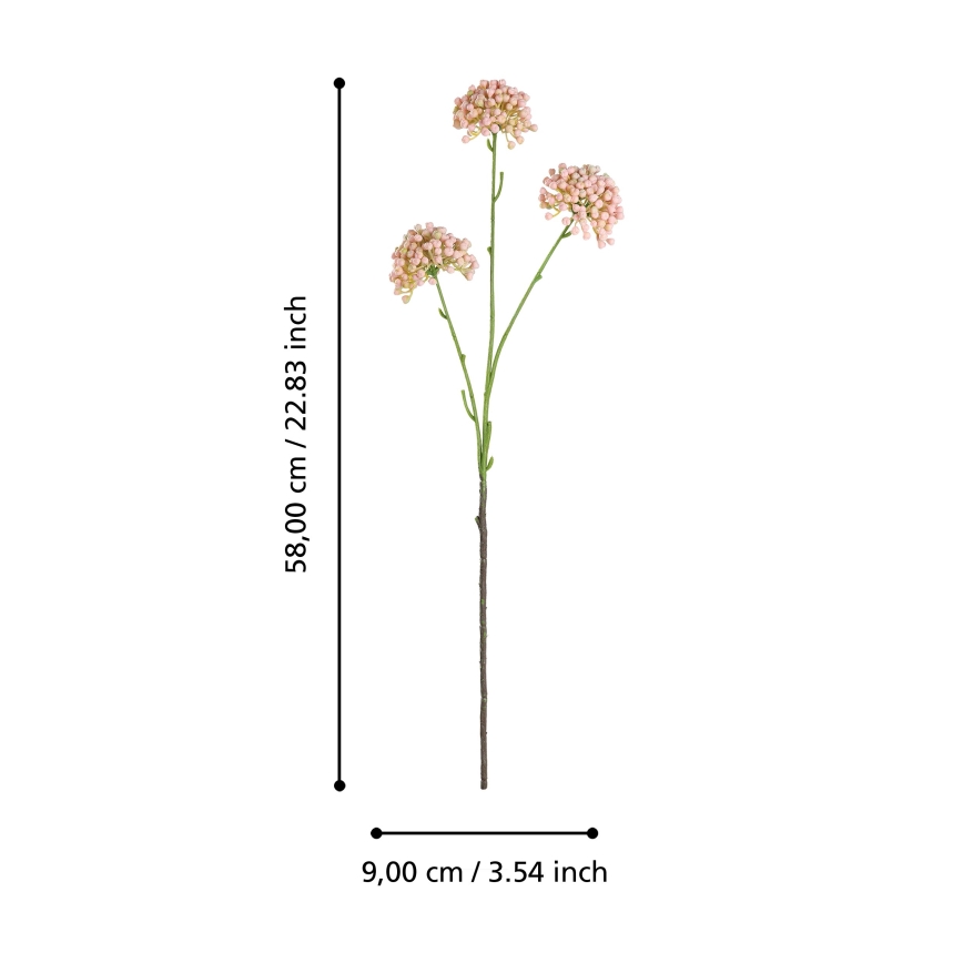 Eglo - Mākslīgā puķe 58 cm rozā