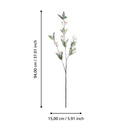 Eglo - Mākslīgā puķe 94 cm krēmkrāsa/zaļa
