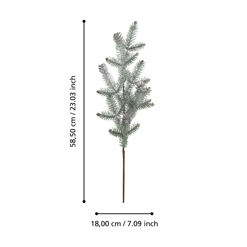 Eglo - Mākslīgais Ziemassvētku zars 58,5 cm zaļa