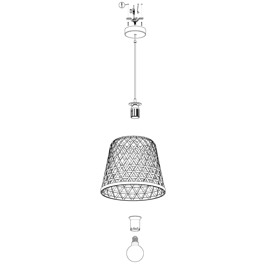 Eglo - Lustra ar auklu 1xE27/60W/230V